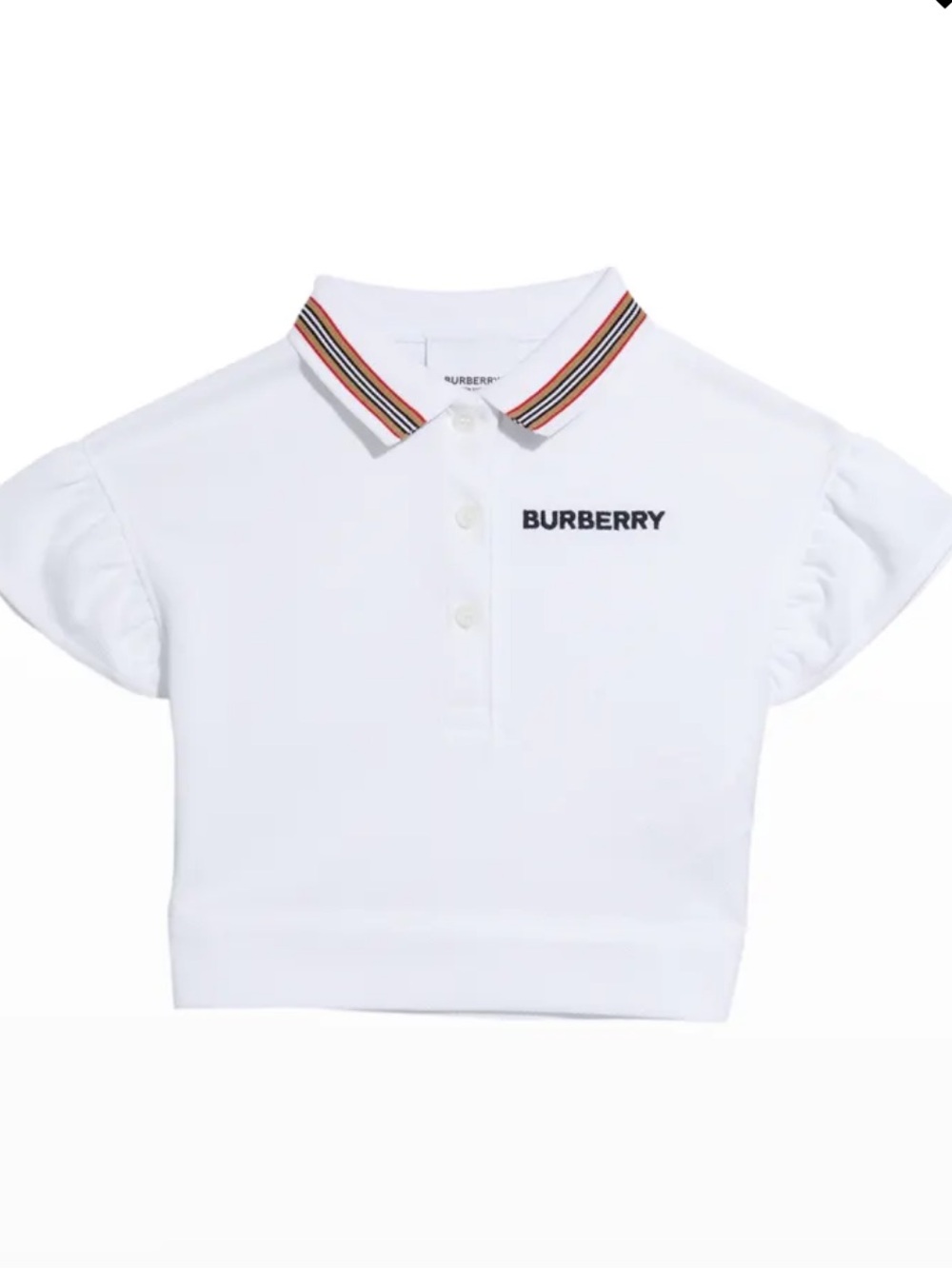 Girls Burberry Martina flutter sleeve polo size 4t